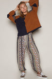 POL Color Block Half Zip Dropped Shoulder Sweatshirt - Trendsi
