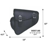 2 Black straps - Left Side PVC Swing Arm Bag - Unik Just for Bikers - Flyclothing LLC