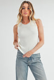 Aemi + Co Ribbed Round Neck Knit Tank - Trendsi