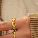 18K Gold-Plated Open Ring - Trendsi - Flyclothing LLC
