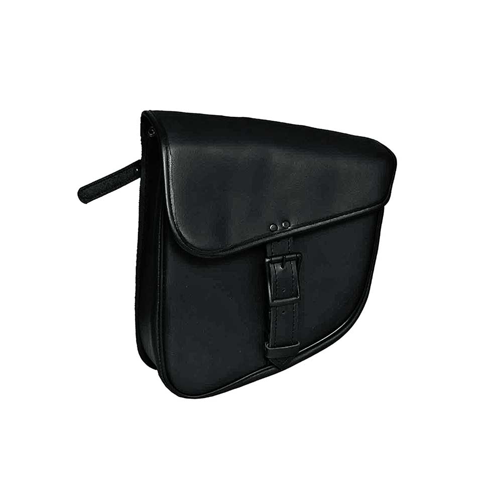 Black 1 Strap - Left Side PVC Swing Arm Bag - Unik Just for Bikers