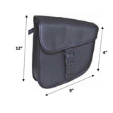 Black 1 Strap - Left Side PVC Swing Arm Bag - Unik Just for Bikers