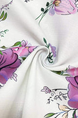 Full Size Printed Tie Neck Short Sleeve Blouse - Trendsi - Flyclothing LLC