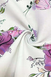 Full Size Printed Tie Neck Short Sleeve Blouse - Trendsi - Flyclothing LLC