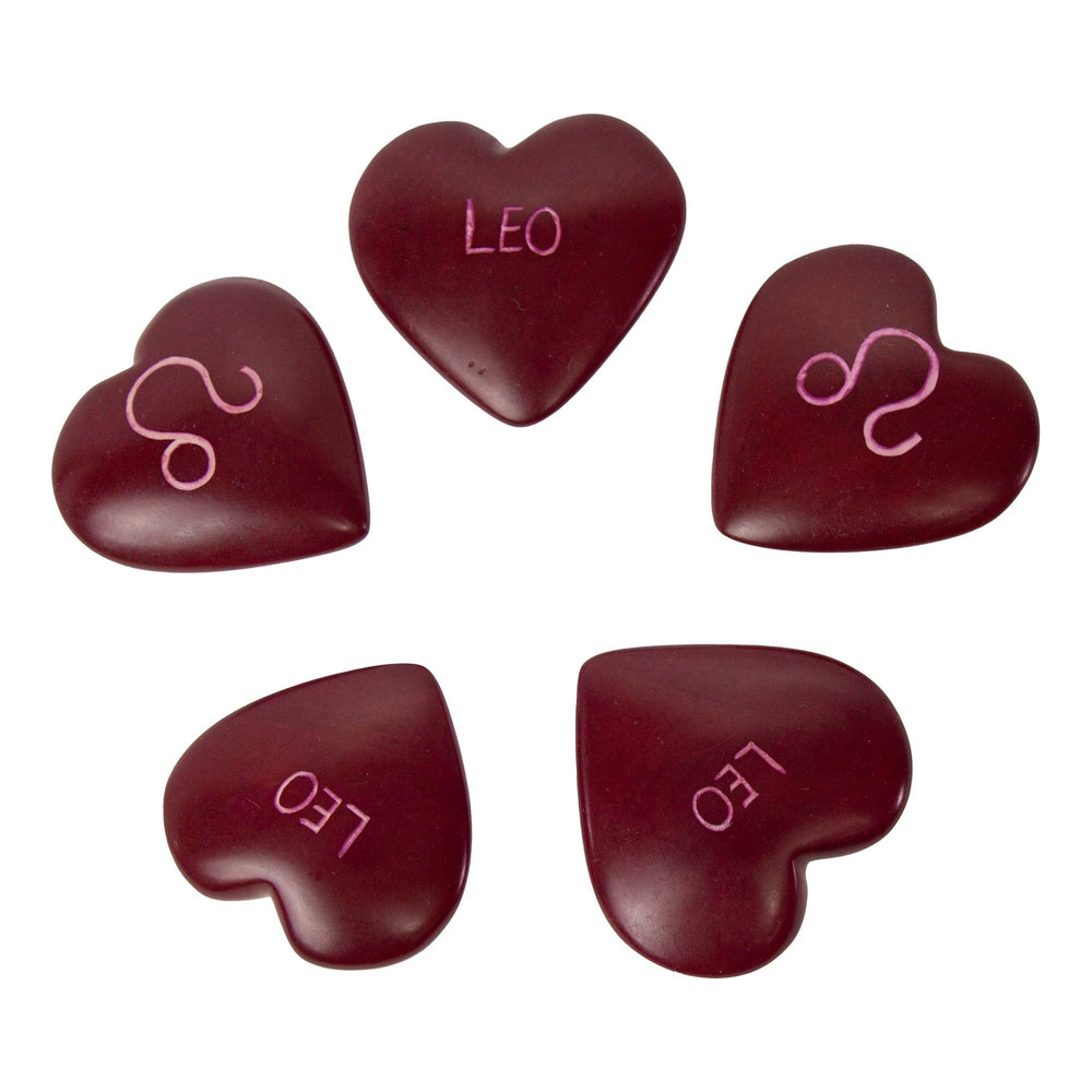Zodiac Soapstone Hearts, Pack of 5: LEO - SMOLArt