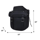 Black - Leather Saddler Bag - Unik Just for Bikers - Flyclothing LLC