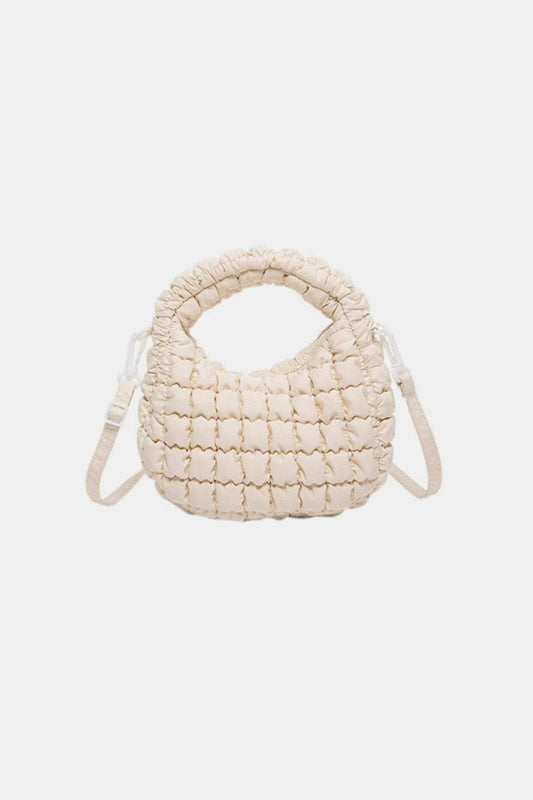 Quilted Puffy Removable Strap Crossbody Bag - Trendsi - Flyclothing LLC