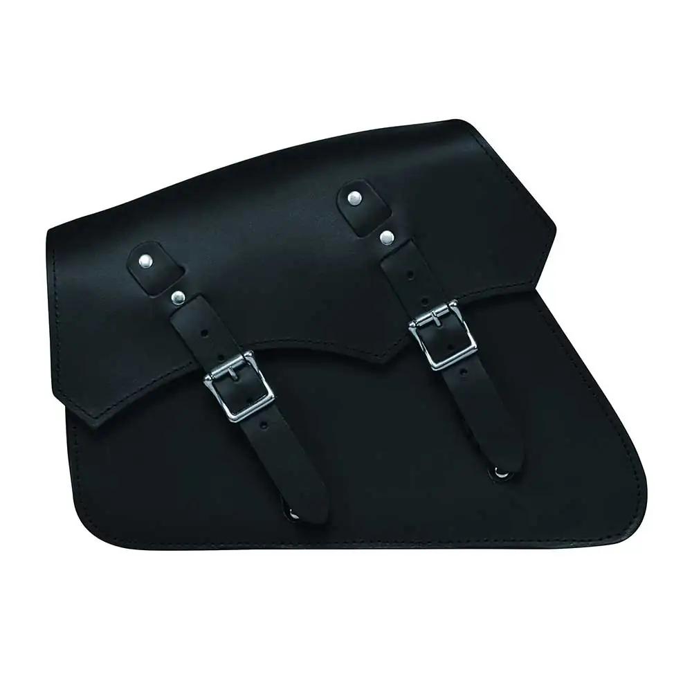 Black strap 2 - Right Side Leather Swing Arm Bag - Unik Just for Bikers