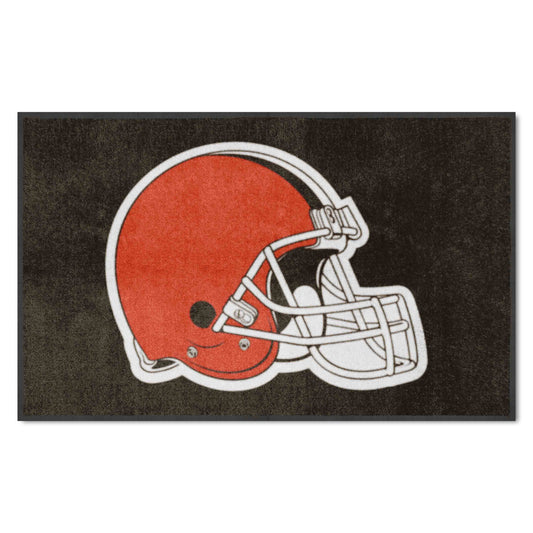 Cleveland Browns 4X6 High-Traffic Mat with Durable Rubber Backing - Landscape Orientation - Cleveland Browns