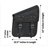 Rustic brown 9586.00 - Right Side Leather Swing Arm Bag - Unik Just for Bikers - Flyclothing LLC
