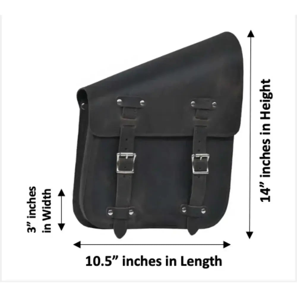 Rustic brown 9586.00 - Right Side Leather Swing Arm Bag - Unik Just for Bikers - Flyclothing LLC