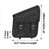 Rustic brown 9586.00 - Right Side Leather Swing Arm Bag - Unik Just for Bikers