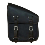 Rustic Brown strips 9586.L - Left Side Leather Swing Arm Bag - Unik Just for Bikers