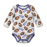 Baby Boy Football Bamboo Stretch Bodysuit - Tesa Babe - Flyclothing LLC