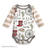 Howdy Partner Baby Bodysuit – Cotton Western Cowboy - Tesa Babe - Flyclothing LLC