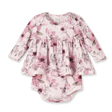 Watercolor Floral Skirted Baby Bodysuit - Bamboo - Tesa Babe - Flyclothing LLC