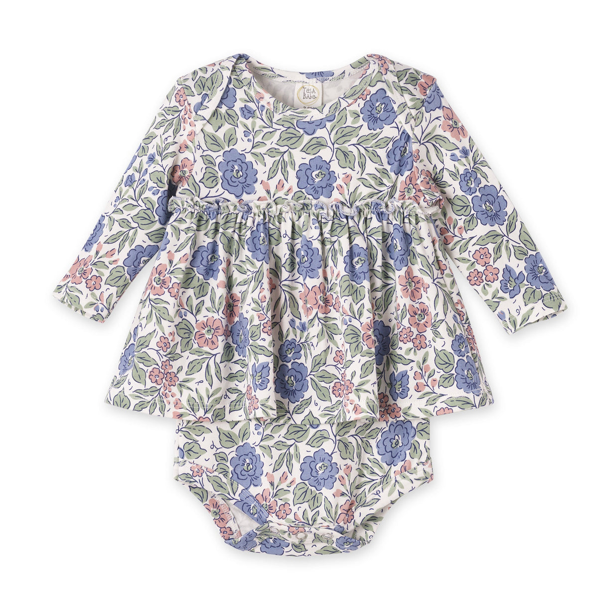 Vintage Floral Skirted Baby Girl Bamboo Bodysuit - Tesa Babe - Flyclothing LLC