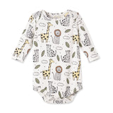 Safari Snuggles Bamboo Baby Bodysuit Jungle Animals - Tesa Babe - Flyclothing LLC