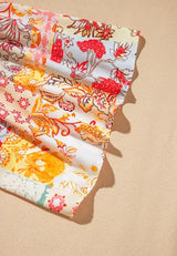 Printed Round Neck Flutter Sleeve Blouse - Trendsi - Flyclothing LLC