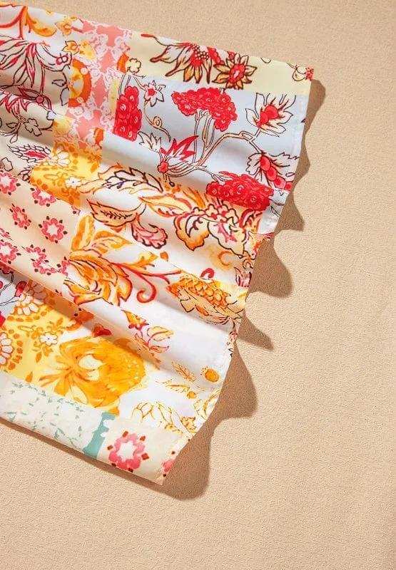 Printed Round Neck Flutter Sleeve Blouse - Trendsi - Flyclothing LLC