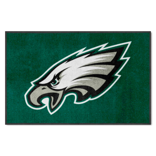 Philadelphia Eagles 4X6 High-Traffic Mat with Durable Rubber Backing - Landscape Orientation