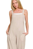 Zenana Knit Waffle Wide Leg Overalls - Trendsi - Flyclothing LLC