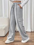 Drawstring Wide Leg Pants with Pockets - Trendsi