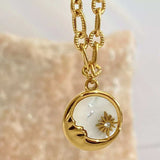 18K Gold-Plated Titanium Steel Pendant Necklace - Trendsi - Flyclothing LLC