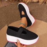 Round Toe Platform Slip-Ons - Trendsi - Flyclothing LLC