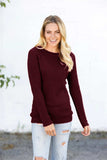 Round Neck Raglan Sleeve Sweater - Trendsi - Flyclothing LLC