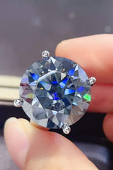 20 Carat Moissanite 925 Sterling Silver Ring - Trendsi - Flyclothing LLC
