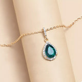 18K Gold-Plated Teardrop Pendant Necklace - Trendsi - Flyclothing LLC