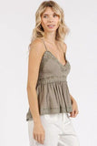 Mittoshop Crisscross Back Lace Detail V-Neck Cami - Trendsi