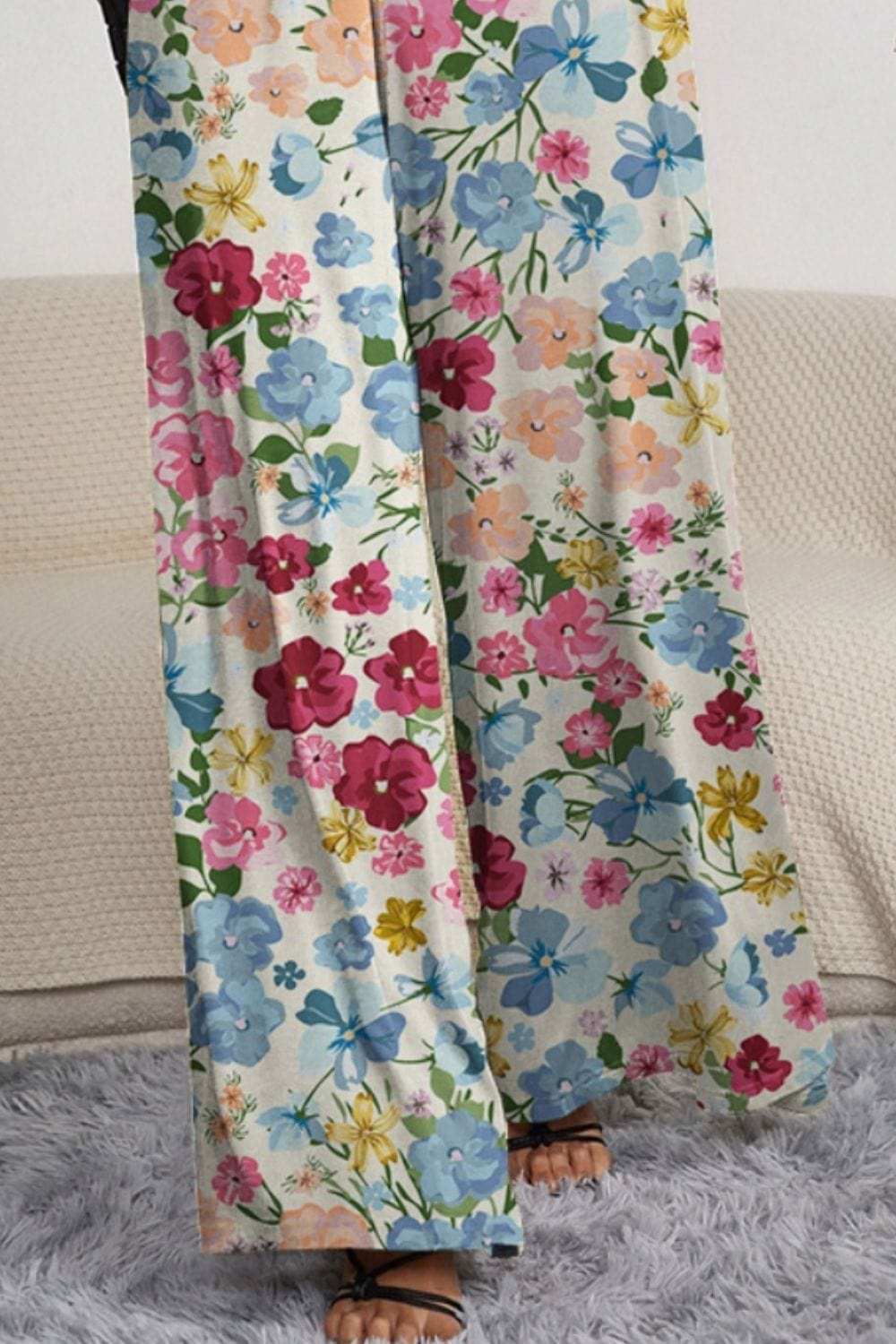 Decorative Button Spaghetti Strap Wide Leg Jumpsuit - Trendsi - Flyclothing LLC