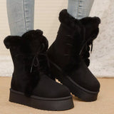 Lace-Up Winter Boots - Trendsi - Flyclothing LLC