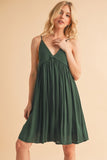 Aemi + Co Ruched Plunge Mini Cami Dress - Trendsi
