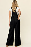 Double Take Full Size Texture Wide Strap Wide Leg Overall - Trendsi