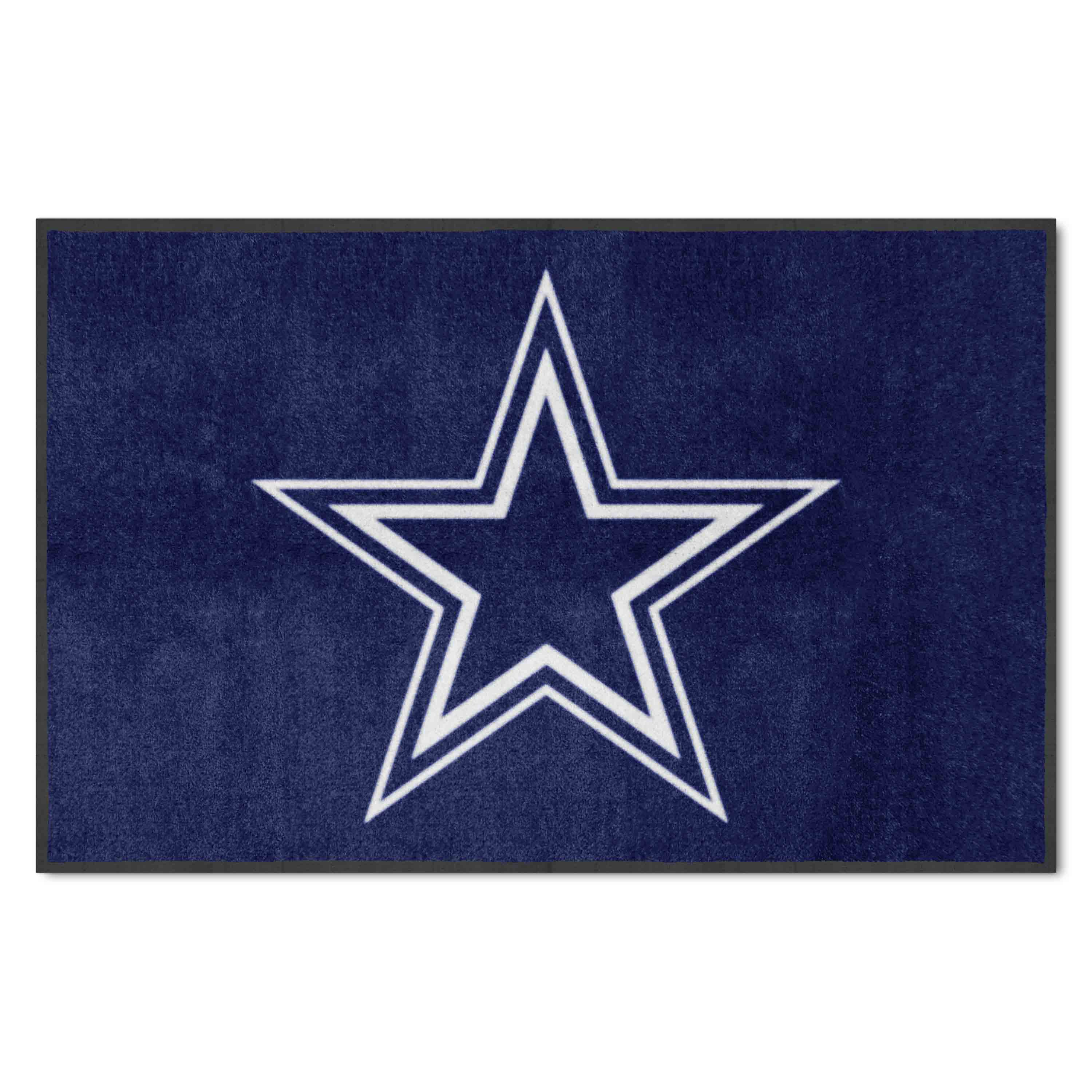 Dallas Cowboys 4X6 High-Traffic Mat with Durable Rubber Backing - Landscape Orientation - Dallas Cowboys
