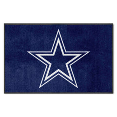 Dallas Cowboys 4X6 High-Traffic Mat with Durable Rubber Backing - Landscape Orientation - Dallas Cowboys