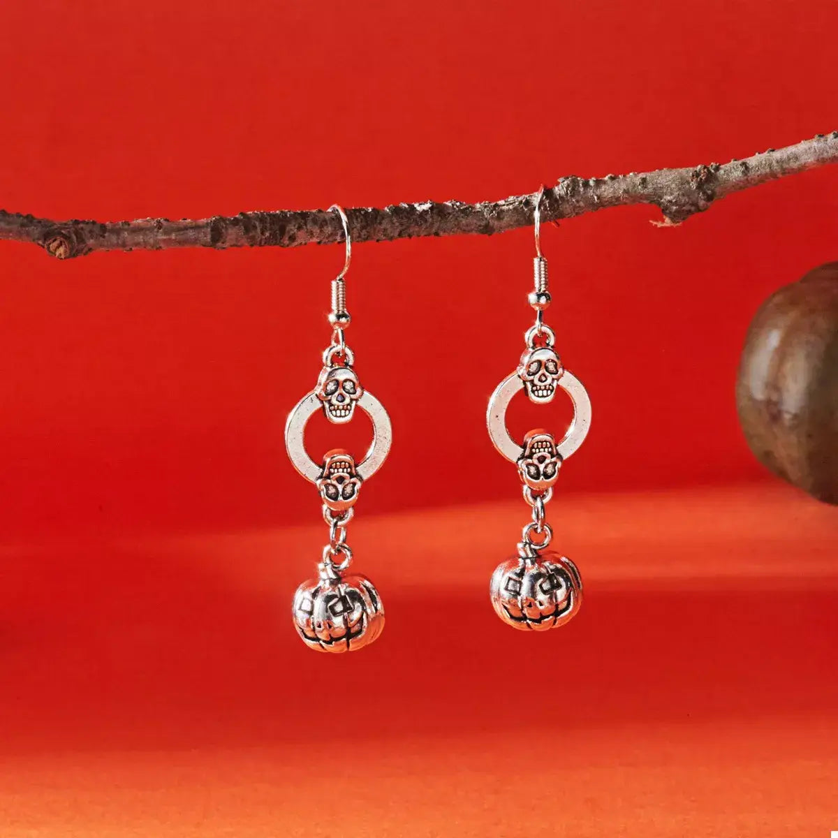 Halloween Pumpkin Dangle Earrings - Trendsi - Flyclothing LLC