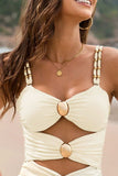 Cutout Ruched Sweetheart Neck One-Piece Swimwear - Trendsi - Flyclothing LLC