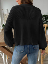 V-Neck Button Up Long Sleeve Cardigan - Trendsi - Flyclothing LLC
