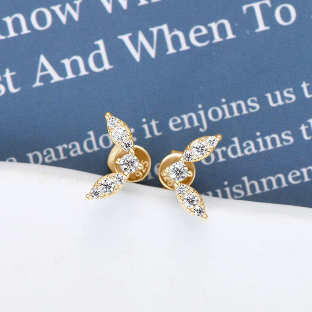 Moissanite 925 Sterling Silver Stud Earrings - Trendsi - Flyclothing LLC