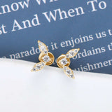 Moissanite 925 Sterling Silver Stud Earrings - Trendsi - Flyclothing LLC