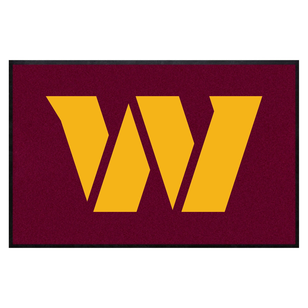 Washington Football Team 4X6 High-Traffic Mat with Durable Rubber Backing - Landscape Orientation - Washington Commanders