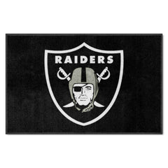 Las Vegas Raiders 4X6 High-Traffic Mat with Durable Rubber Backing - Landscape Orientation - Las Vegas Raiders
