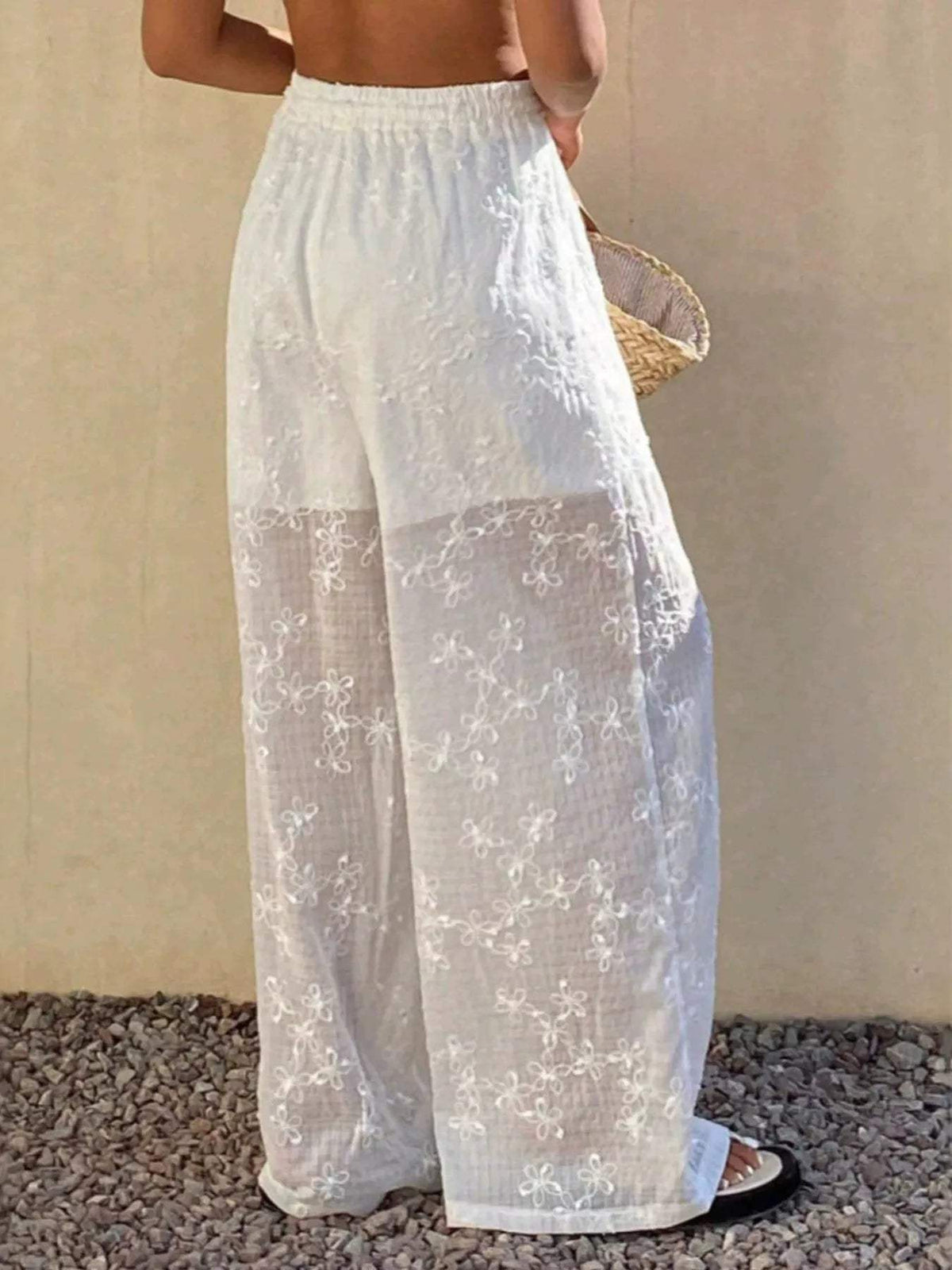 Drawstring Wide-Leg Pants - Trendsi - Flyclothing LLC