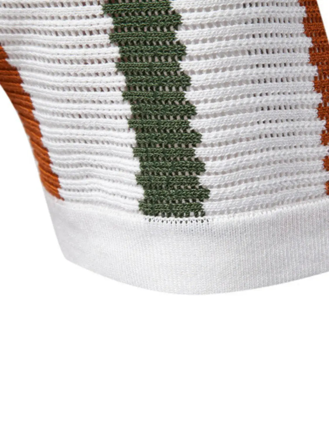 Men's Collared Neck Striped Knit Polo - Trendsi - Flyclothing LLC