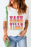 Letter Graphic Round Neck Short Sleeve T-Shirt - Trendsi - Flyclothing LLC
