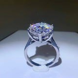 10 Carat Moissanite 925 Sterling Silver Ring - Trendsi